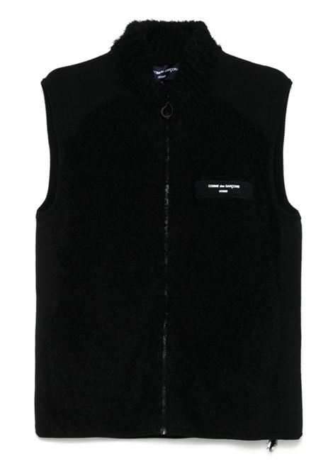 Gilet con effetto spazzolato in nero Comme des garcons homme - uomo